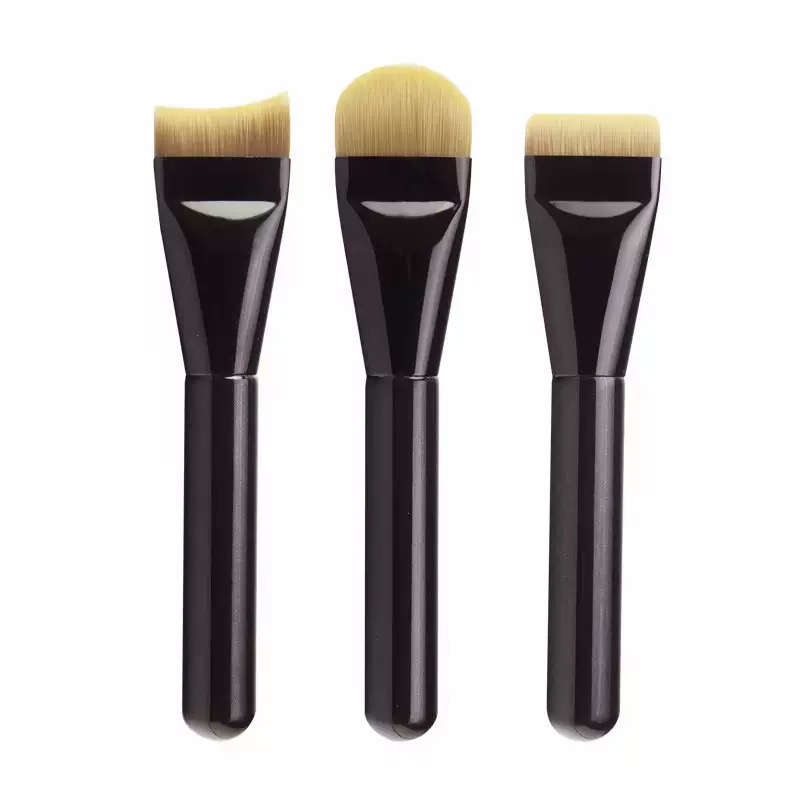 3-Piece Flat Foundation Brush Set (Curved / Round / Flat)