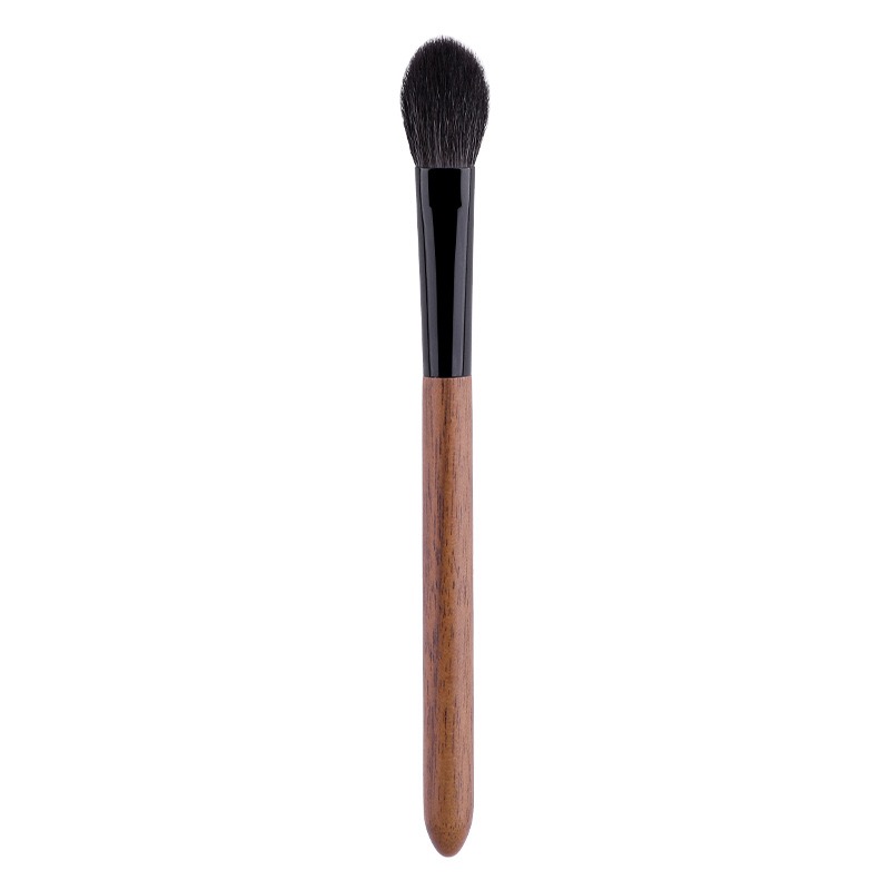 Wood Handle Soft Oval Powder Brush