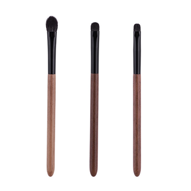 3-Piece Wood Handle Eye Brush Set