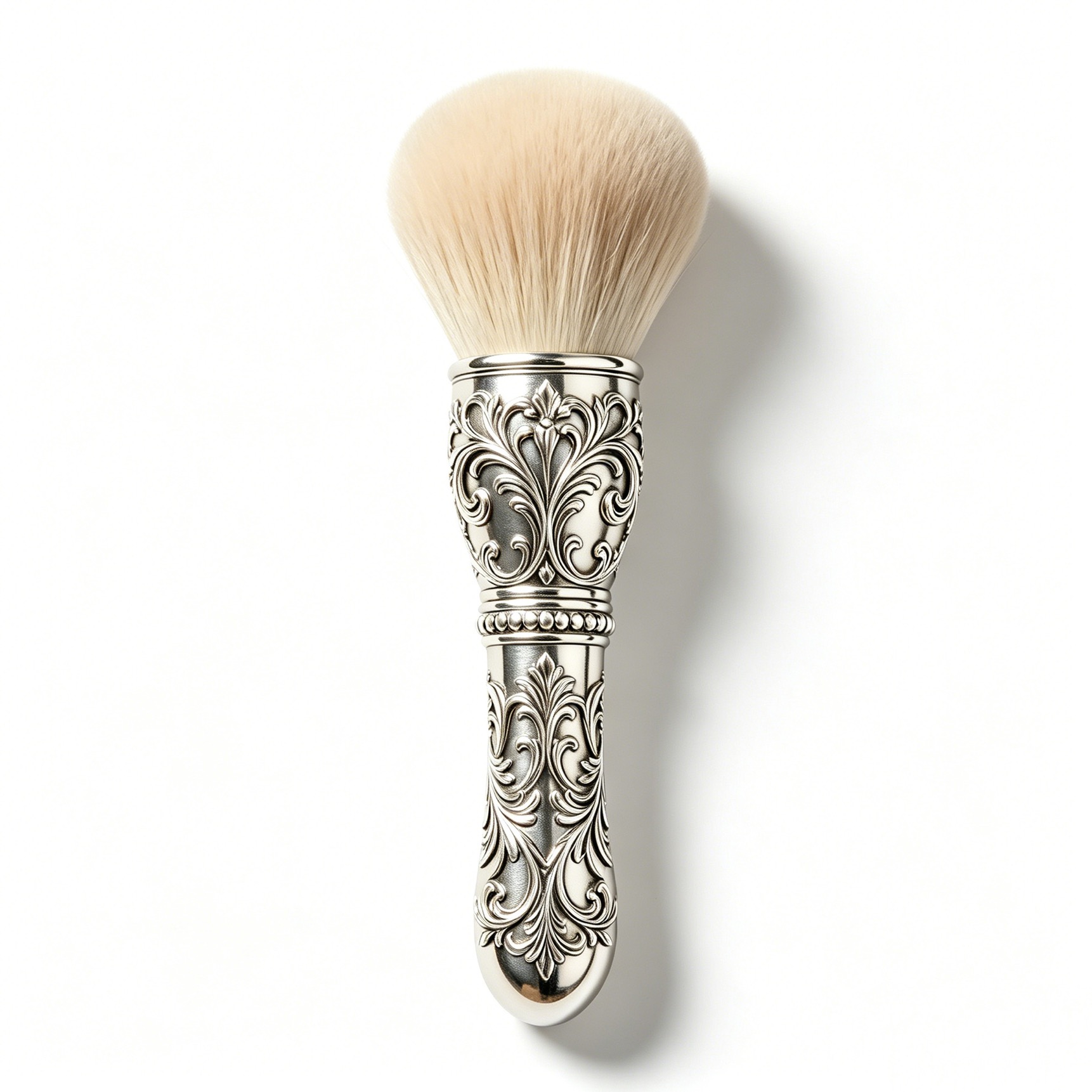 Ornate Silver Handle Powder Brush