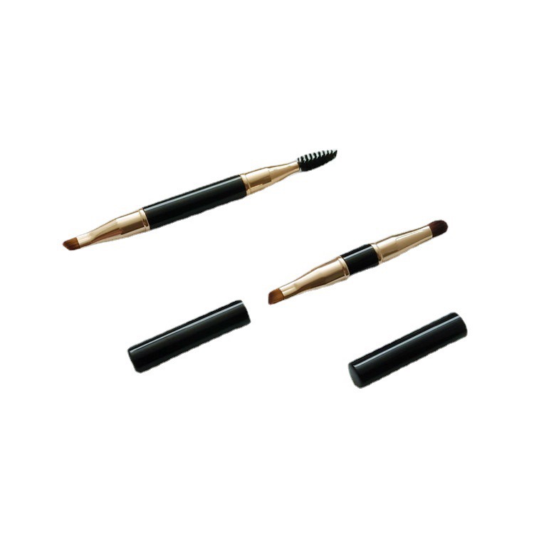 Dual-Ended Brow & Eye Brush Set with Caps