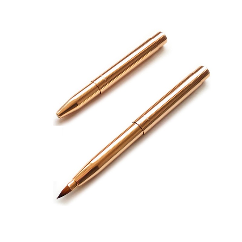 Rose Gold Retractable Lip Brush Pair