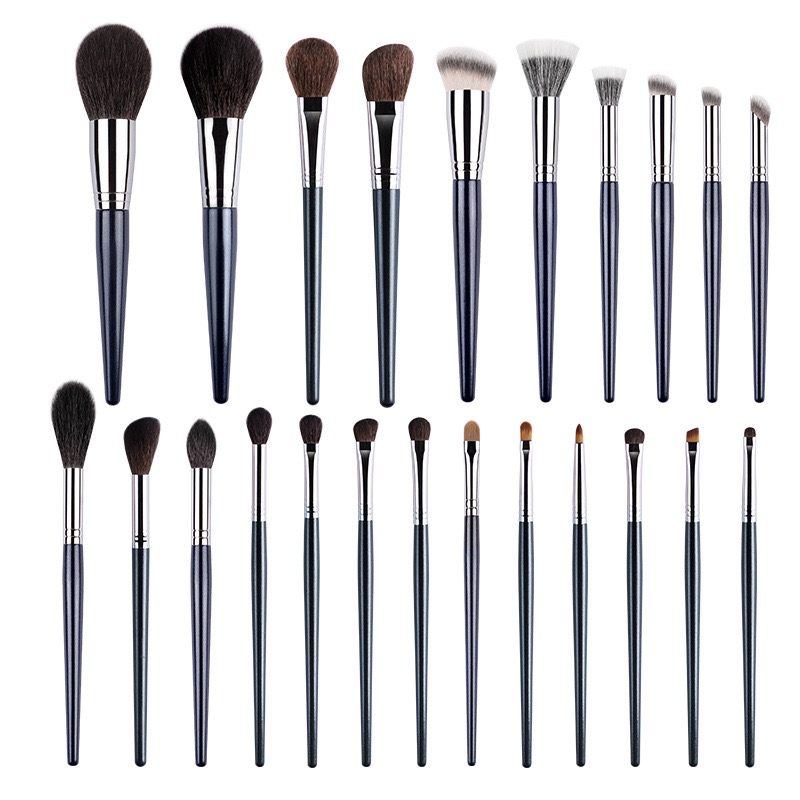 Dark Blue Handle Full Makeup Brush Set (25 pcs)