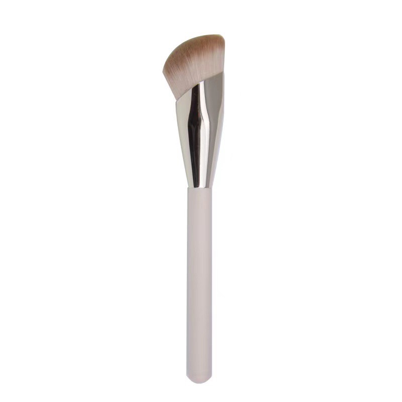 White Handle Angled Foundation Brush