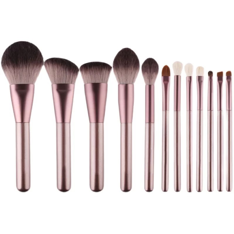 Rose Gold Makeup Brush Set (14 pcs)