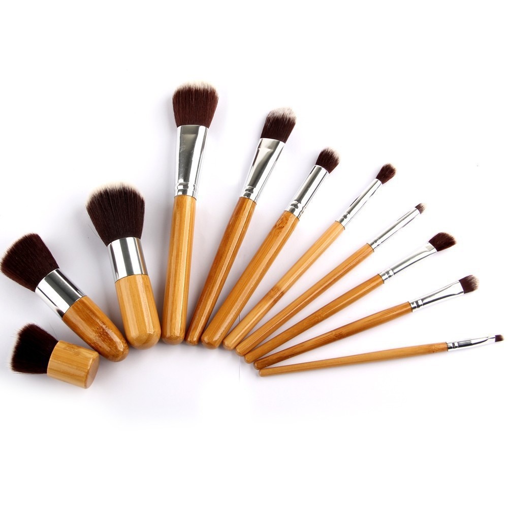 Bamboo Handle Makeup Brush Set (11 pcs)