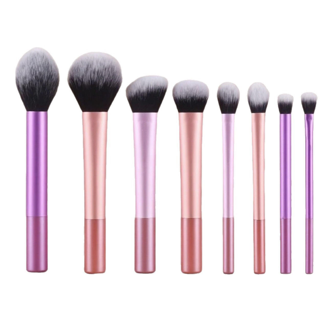 8-Piece Purple & Rose Gold Makeup Brush Set