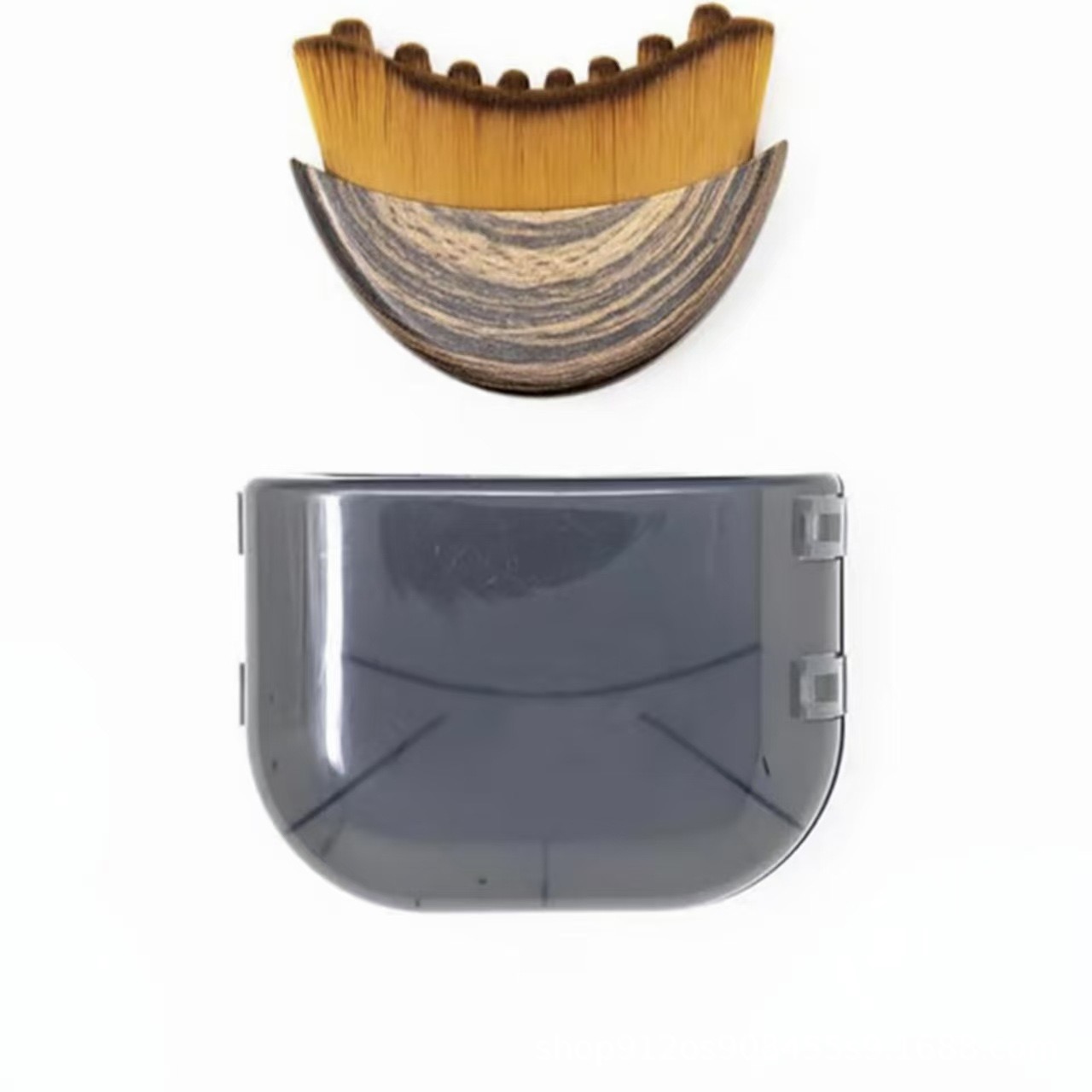 Wave Contour Brush with Wood Grain Base & Case