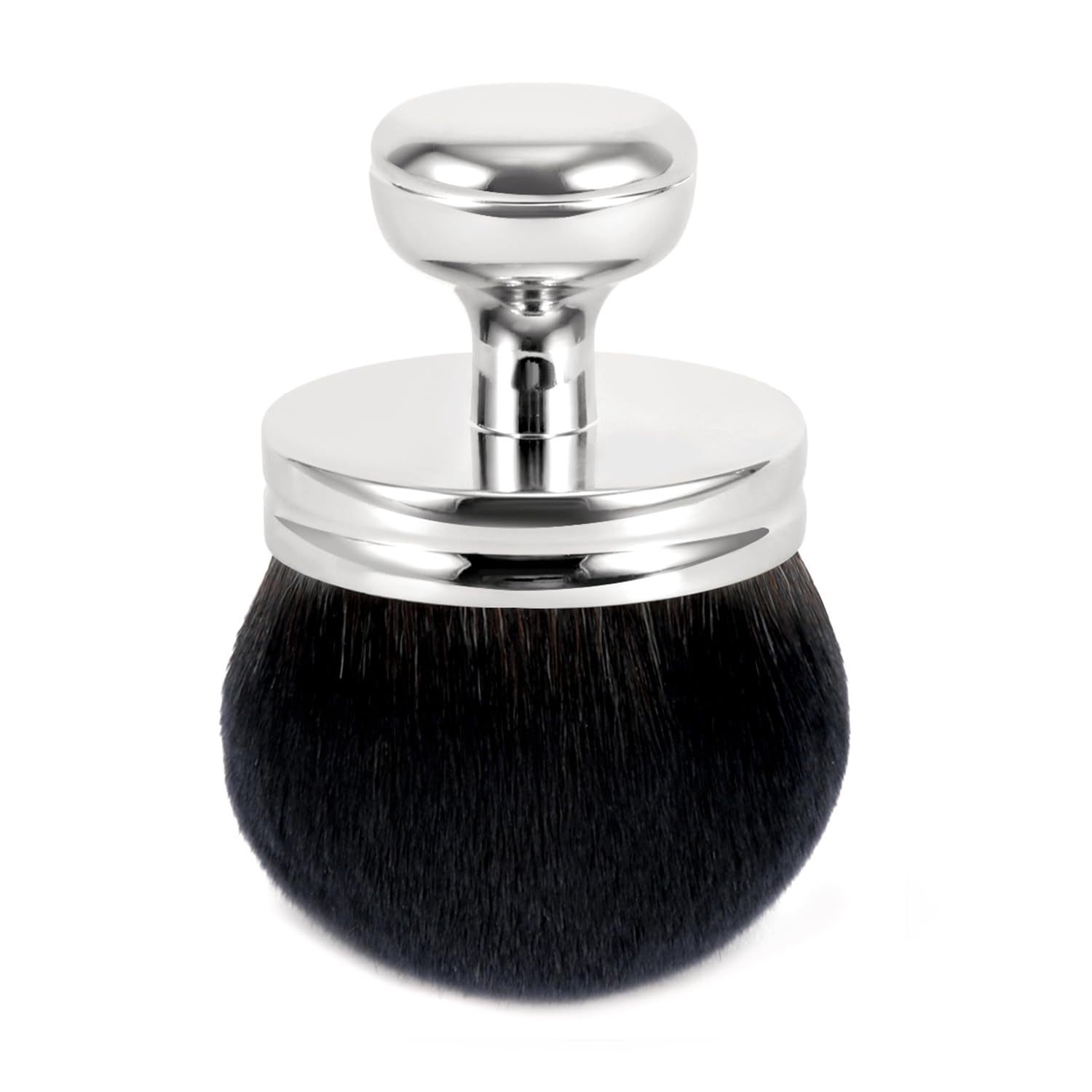 Silver Kabuki Powder Brush with Cap