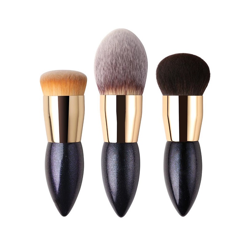 3-Piece Glitter Handle Foundation & Powder Brush Set