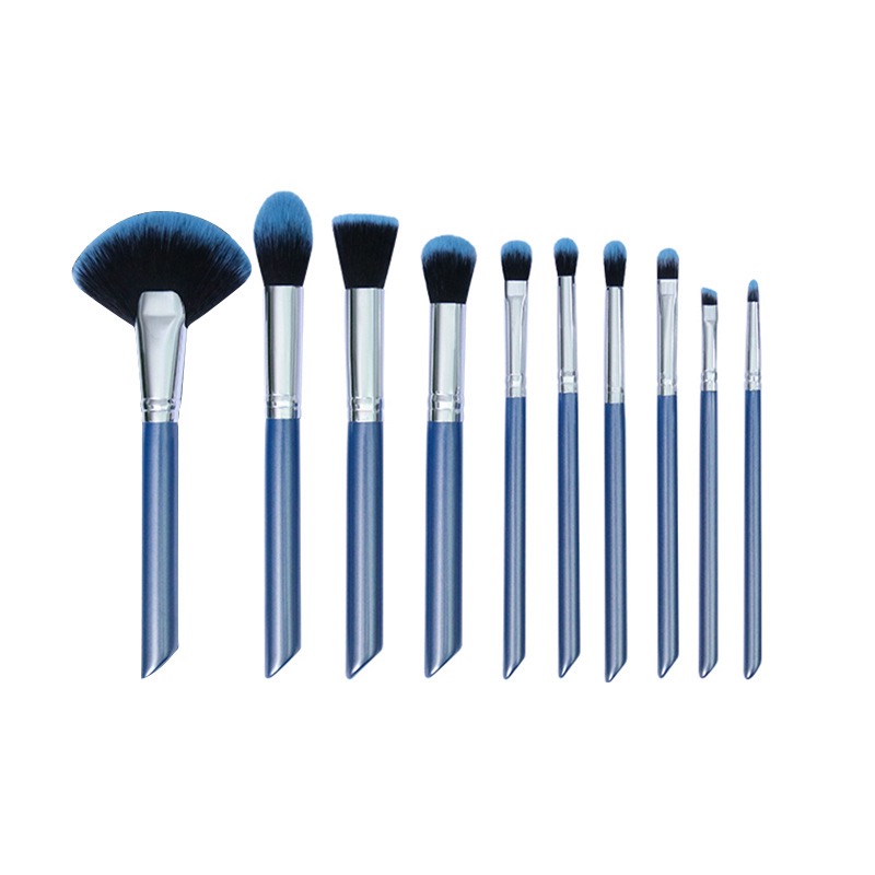12-Piece Blue Makeup Brush Set