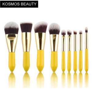 K10069 9 Piece Short Handle Makeup Brush Set