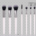 10 piece net pattern makeup brush set