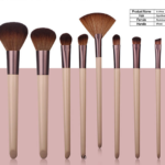 11 piece slanted edge short ferrule makeup brush set