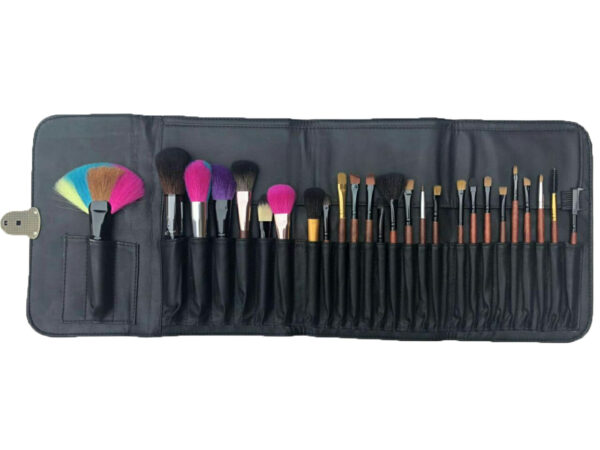 K30043 26 piece makeup brush set in a cosmetic pouch