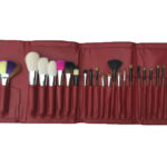 K30045 24 piece makeup brush set in a cosmetic pouch