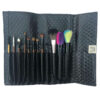 K30047 12 piece makeup brush set in a pouch