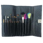 K30047 12 piece makeup brush set in a pouch