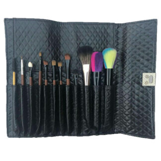 K30047 12 piece makeup brush set in a pouch