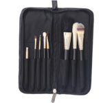 K30051 8 piece makeup brush set in a portable bag