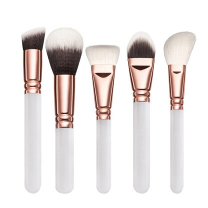 15 PCS white brush set with a zipper bag