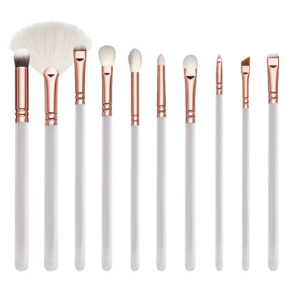 15 PCS white brush set with a zipper bag