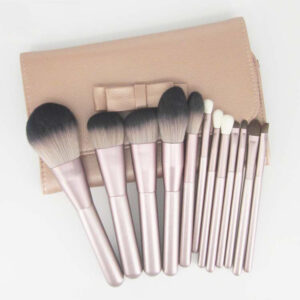 12 pc makeup brush set with a case