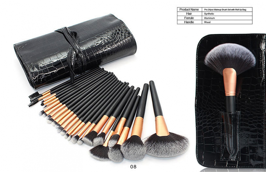 24 piece professional makeup brush set